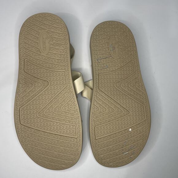 EUC Chaco Women's Townes Sandals Beige Tan Leather Comfort Arch Support Size 10 - Picture 6 of 7